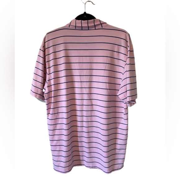 Peter Millar Seaside Wash Pink Striped Polo Size L Like New - Picture 2 of 10